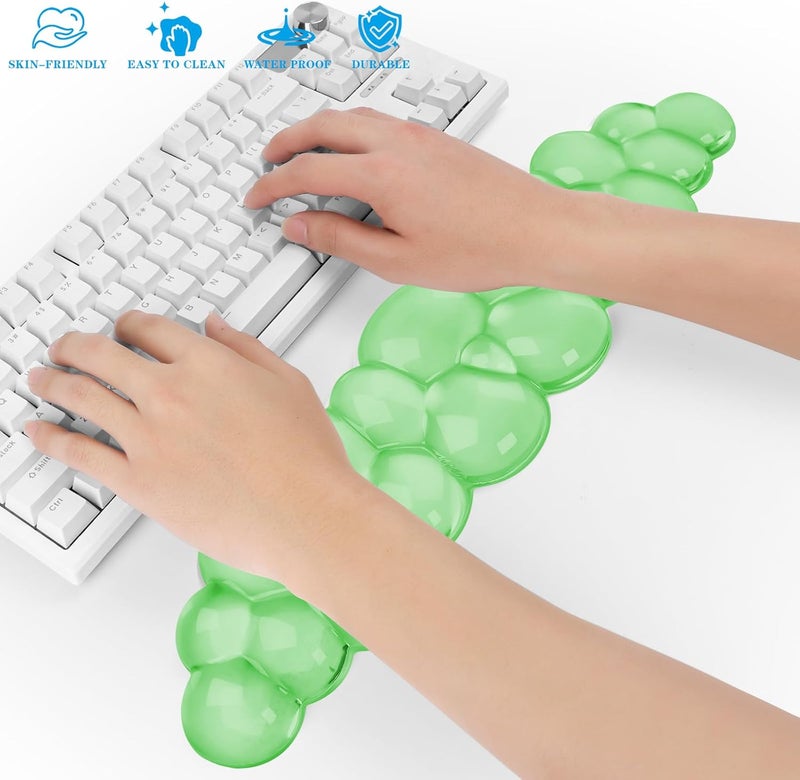 KEPUTAIER Gel Cloud Keyboard Wrist Rest, Cute Wrist Support and Arm Support Keyboard Rest for Keyboard Typing Pain Relief，Suitable for Office/Computer/Laptop/Gaming（Keyboard Wrist Rest Green） - Image 5